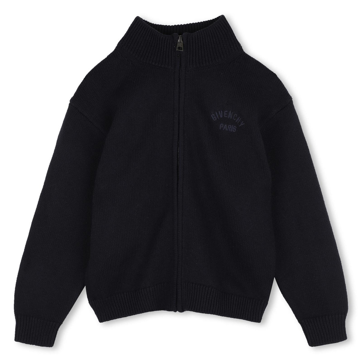 Cardigan in maglia in 95% cotton e 5% cashmere. High gauge. Middle davanti zipped. Givenchy logo ricamo at chest e at retro, con a light contrast. H31349 853 GIVENCHY KIDS 
