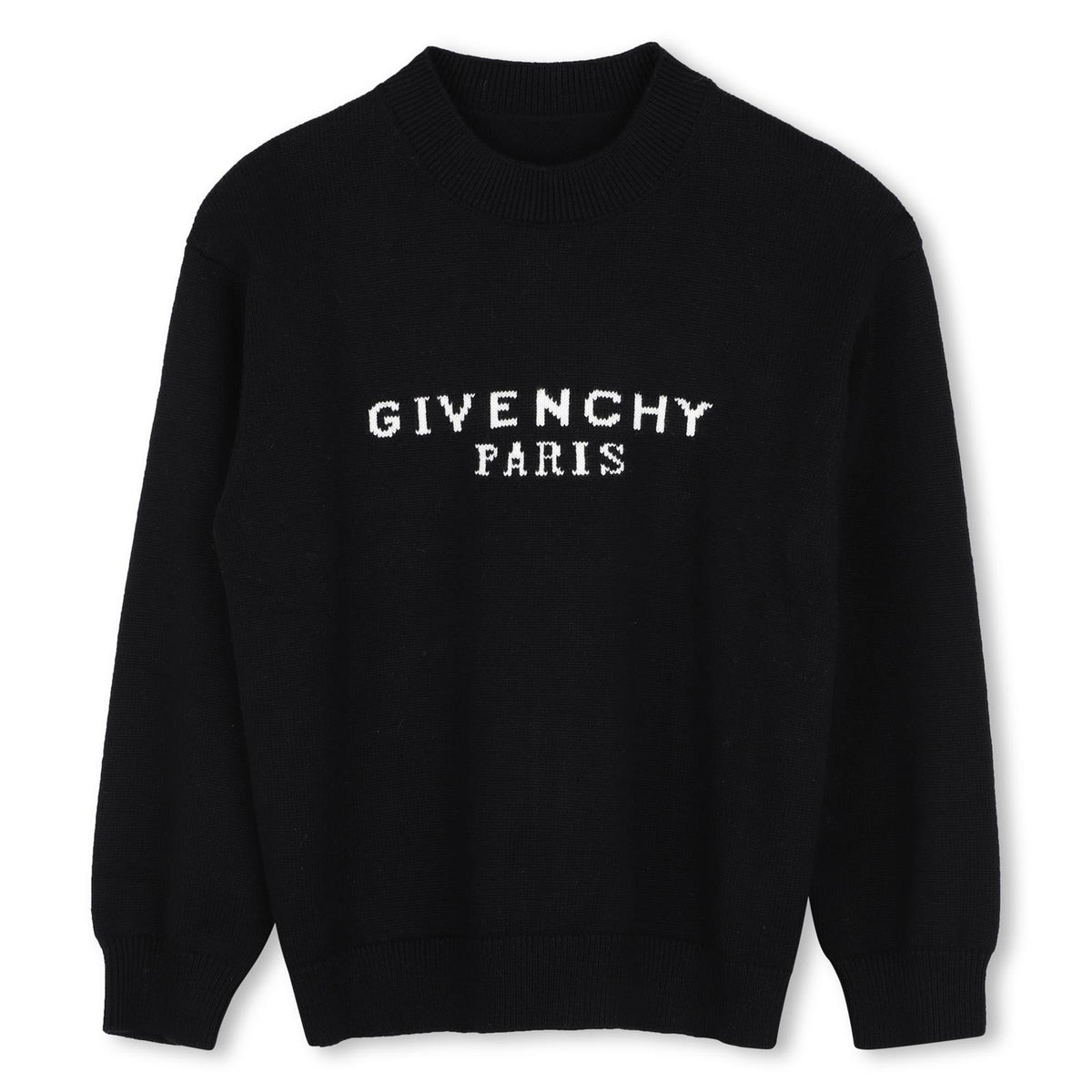 In maglia felpa in 95% cotton e 5% cashmere. Givenchy logo in jacquard. H31441 09B GIVENCHY KIDS 