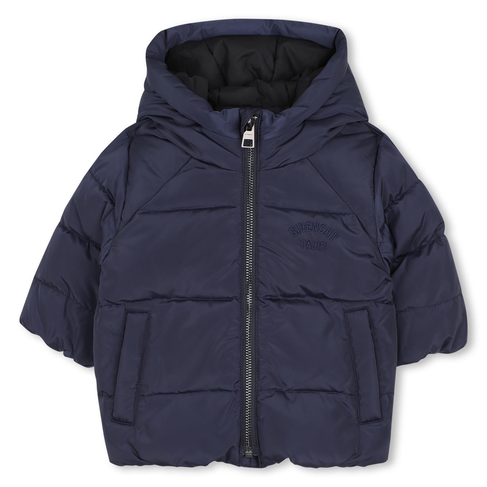 Puff jacket, water repellent coated polyester. Davanti zipped tasche. Givenchy logo ricamo at davanti chest. H31501 853 GIVENCHY KIDS 