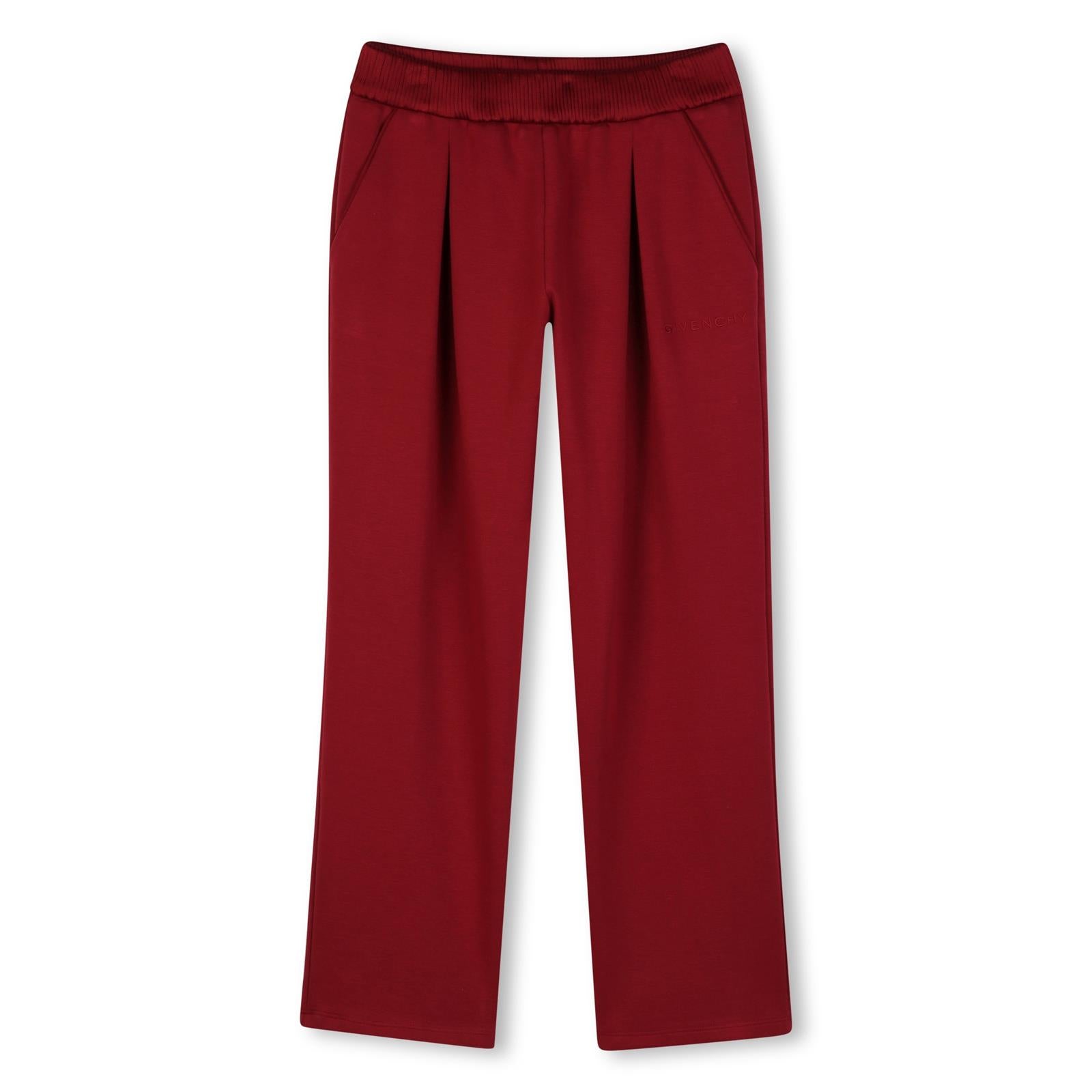 Pantaloni con fabrics mix, cotton modal elastane polyamide milano con polyester viscose acetate at vita. Givenchy logo ricamo at davanti. H31546 96D GIVENCHY KIDS 
