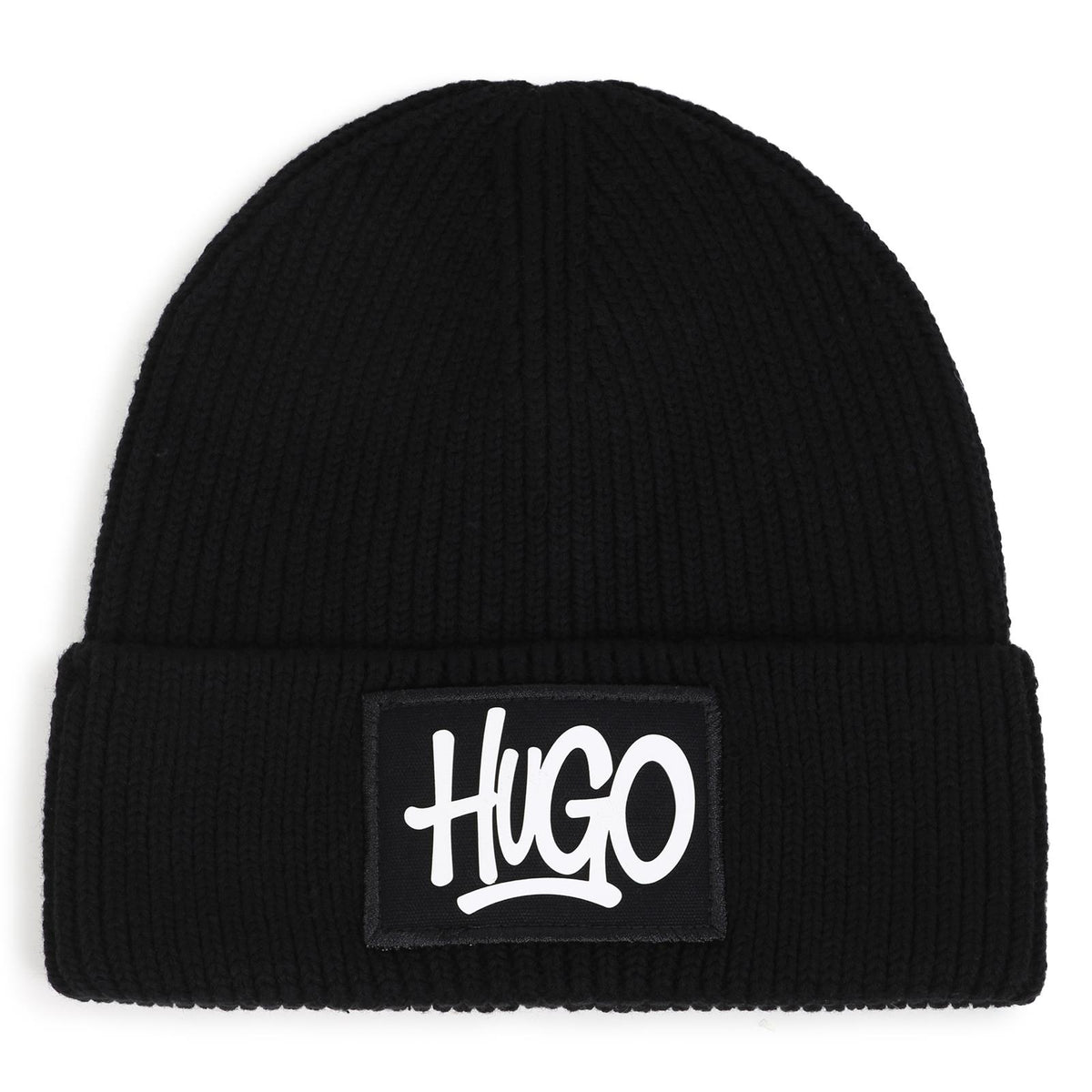 In maglia beanie. Textile label con high density branded. Mixed composition, mostly cotton: co/pl. Unisex style. G01316 09B HUGO KIDS 