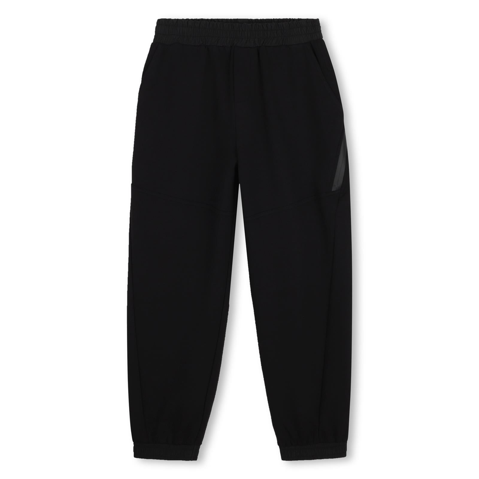 Double jersey pantaloni jogging. Tapered legs. Vita elastica in polyamide, leg bottoms in polyamide. Side cut-outs. Side zip e karl lagerfeld logo in high denisty. Z31385 09B KARL LAGERFELD KIDS 