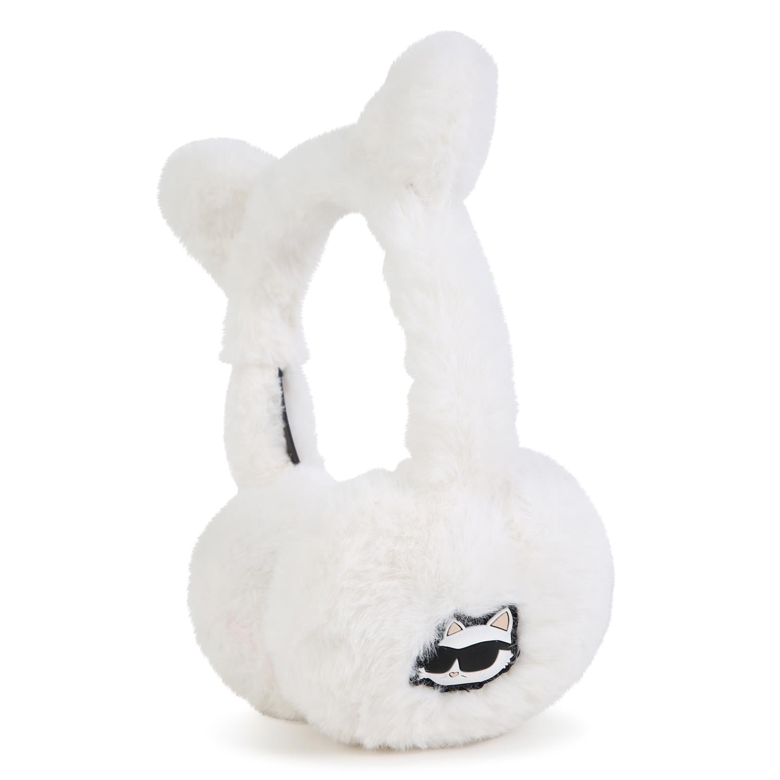 Earmuffs in faux-fur con ears. Choupette e karl badges in relief. Z31455 10P KARL LAGERFELD KIDS 
