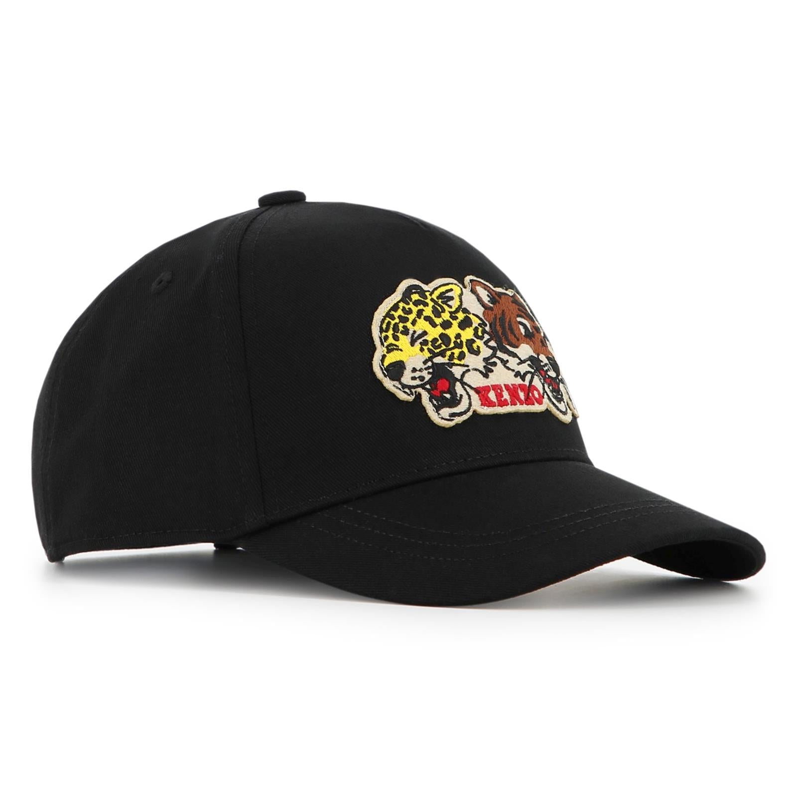 Cotton twill cap (100% cotton) con branded ricamato patche on davanti. Fodera e cleantape in cotton. Regolabile al retro con hook e loop fastener con branded ricamo. K62184 09B KENZO KIDS 