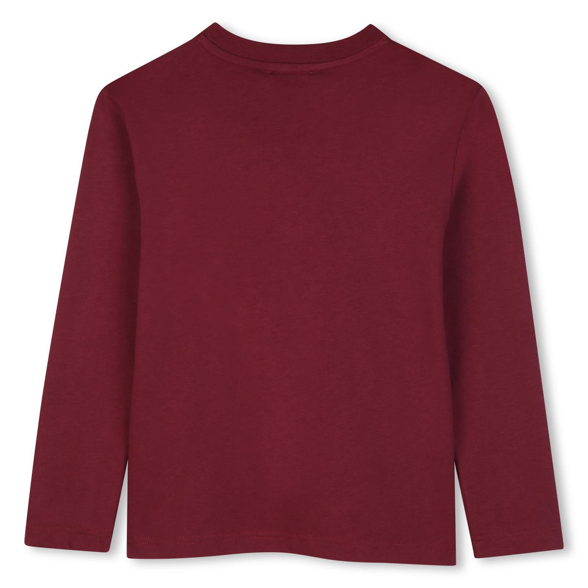 Cotton from organic farming jersey t-shirt, tone-on-tone ribbed scollo, a contrasto grosgrain e ricamato lanvin grosgrain branding sul davanti. Ricamo from adult collection. N30429 955 LANVIN KIDS 