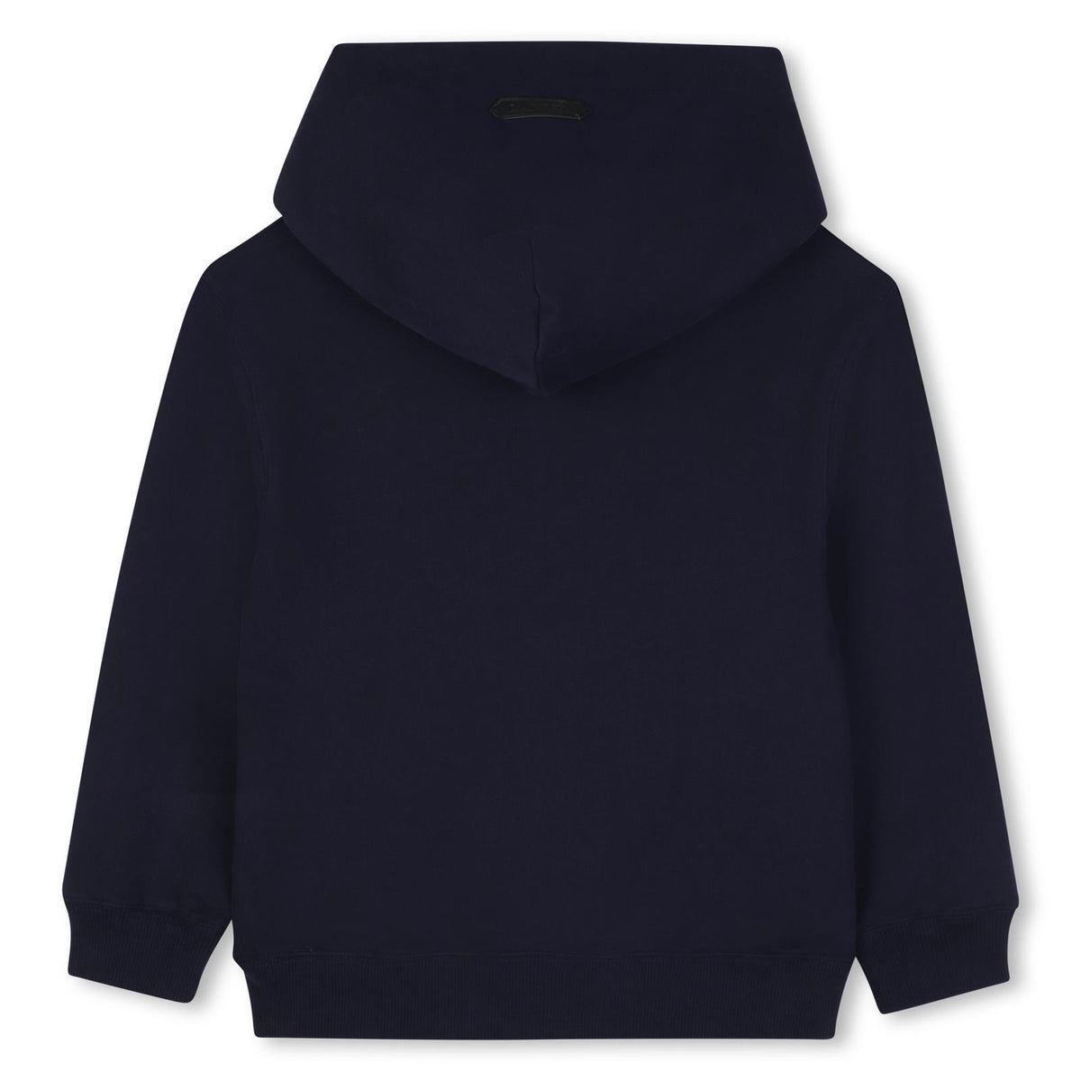 Cotton from organic farming cotone garzato con cappuccio sweatshirt, cappuccio lined in jersey. Tone-on-tone hexagonal faux leather label sul retro of cappuccio con embossed lanvin signature, a contrasto bouclette brand ricamo con lanvin signature su N30435 855 LANVIN KIDS 