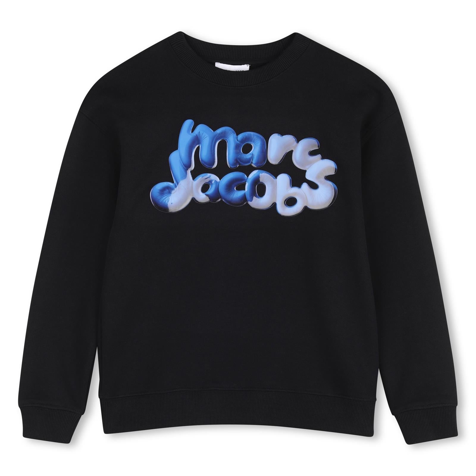Cotton fleece sweatshirt con original marc jacobs davanti illustrazione in a balloon effect. W61035 09B MARC JACOBS KIDS 