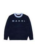 Maglione in Lana Dark Sea Blue