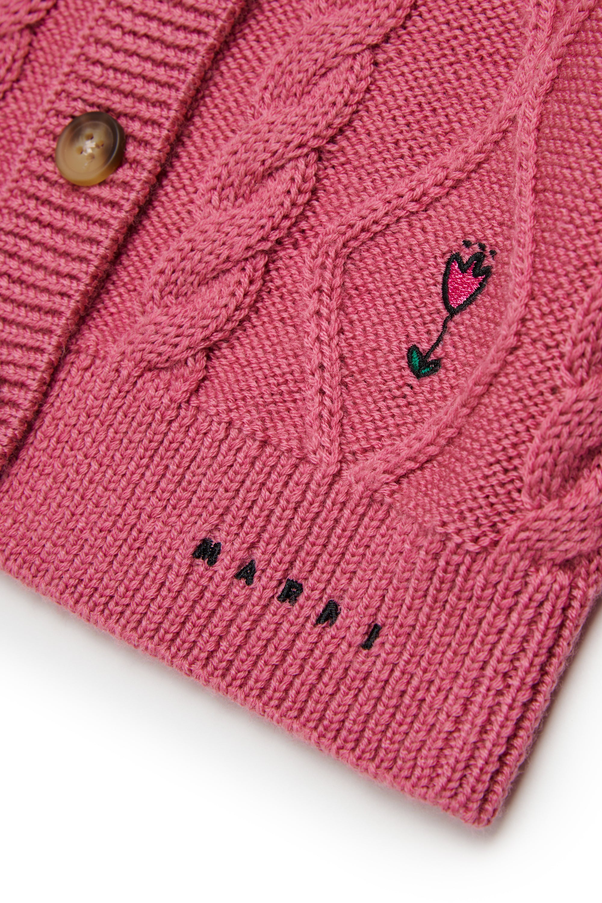 Cardigan in Lana Sweet Pink M02034M00XS 0M352 MARNI KIDS 