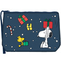 Pochette con zip blu