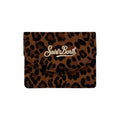Portacarte con logo leopardato