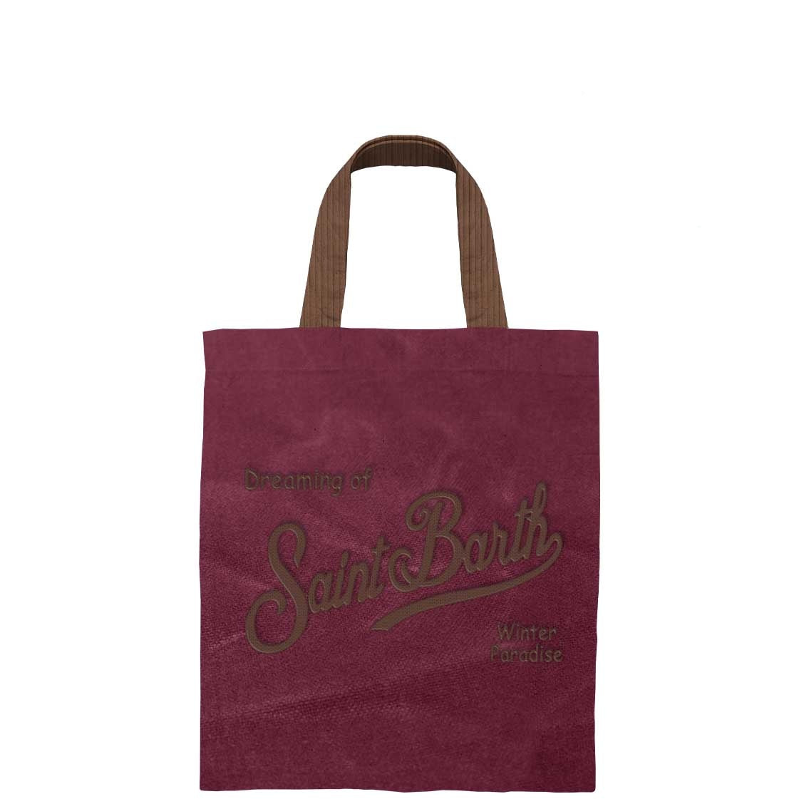 Borsa shopper con logo bordeaux ESSM005 00410M MC2 SAINT BARTH 