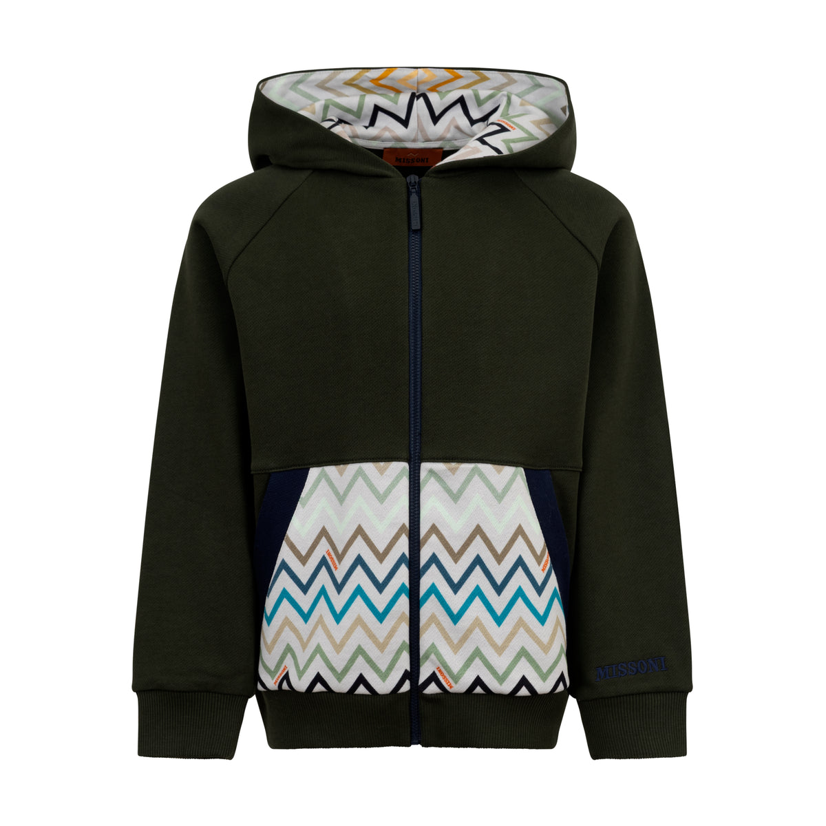 Cardigan in pile Verde MZ4H10Z3183 70J MISSONI KIDS 