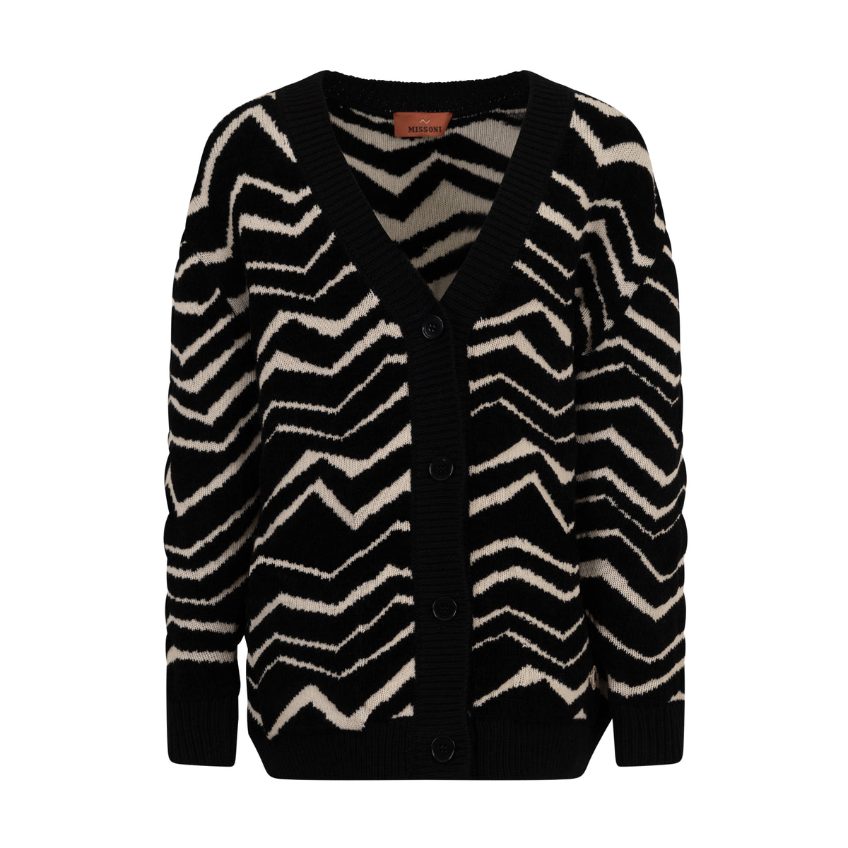 Cardigan a zigzag nero MZ9A30W0028 930BG MISSONI KIDS 