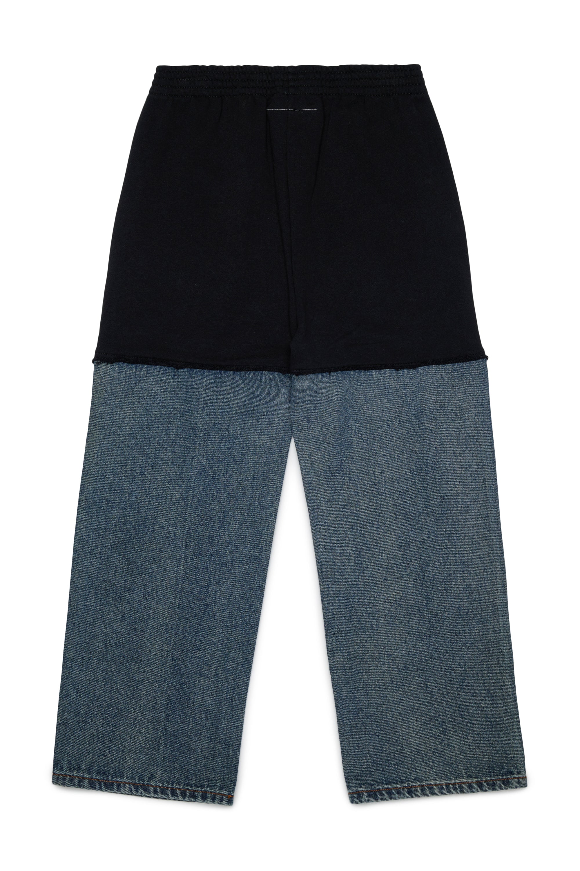 Pantalone Blue Denim+Black M61084MM09G M6C08 MM6 MAISON MARGIELA KIDS 