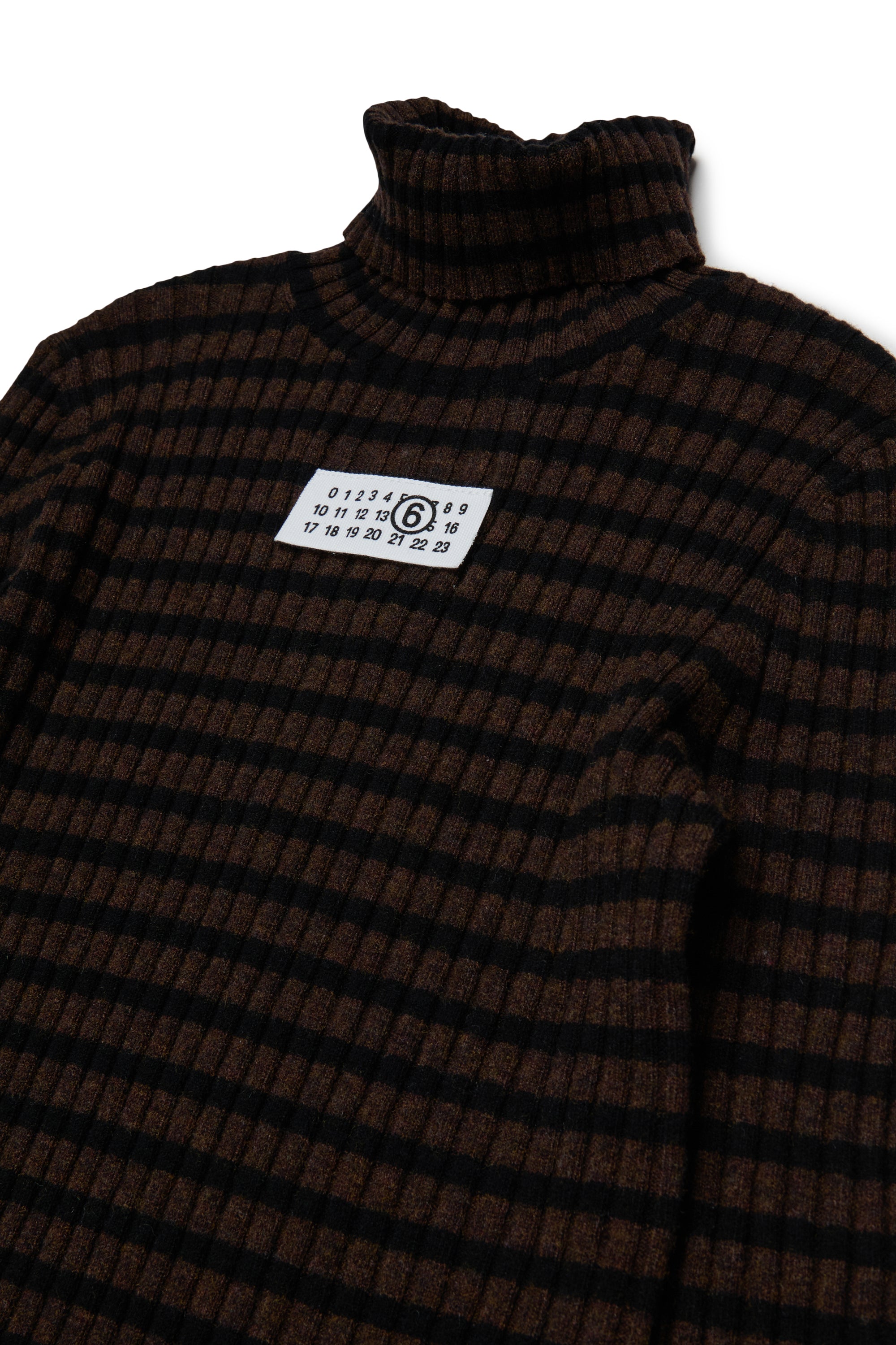Maglione in Lana Striped Brown M61104MM08Y M6715 MM6 MAISON MARGIELA KIDS 
