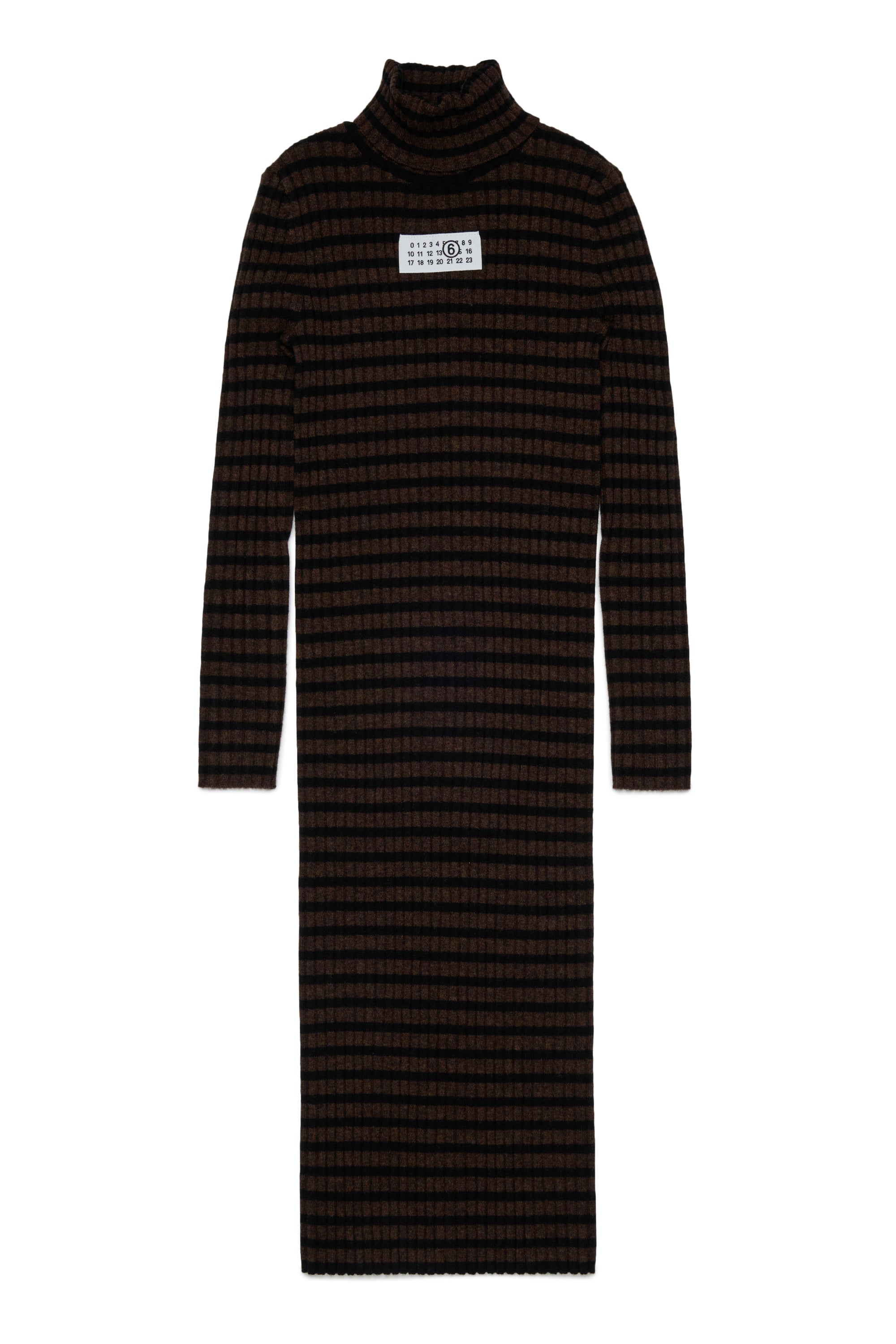 Abito in Lana Striped Brown M61107MM08Y M6715 MM6 MAISON MARGIELA KIDS 