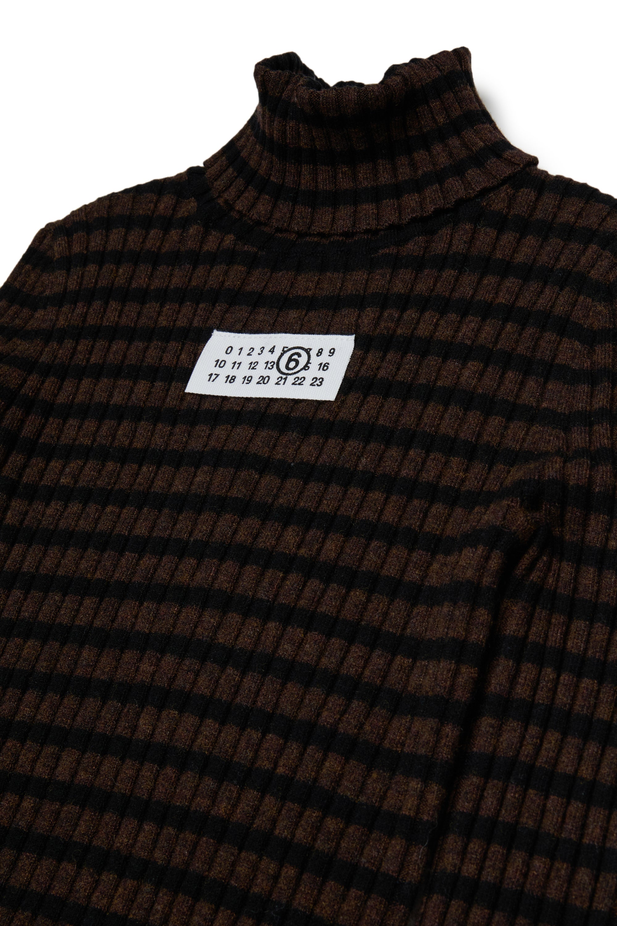 Abito in Lana Striped Brown M61107MM08Y M6715 MM6 MAISON MARGIELA KIDS 