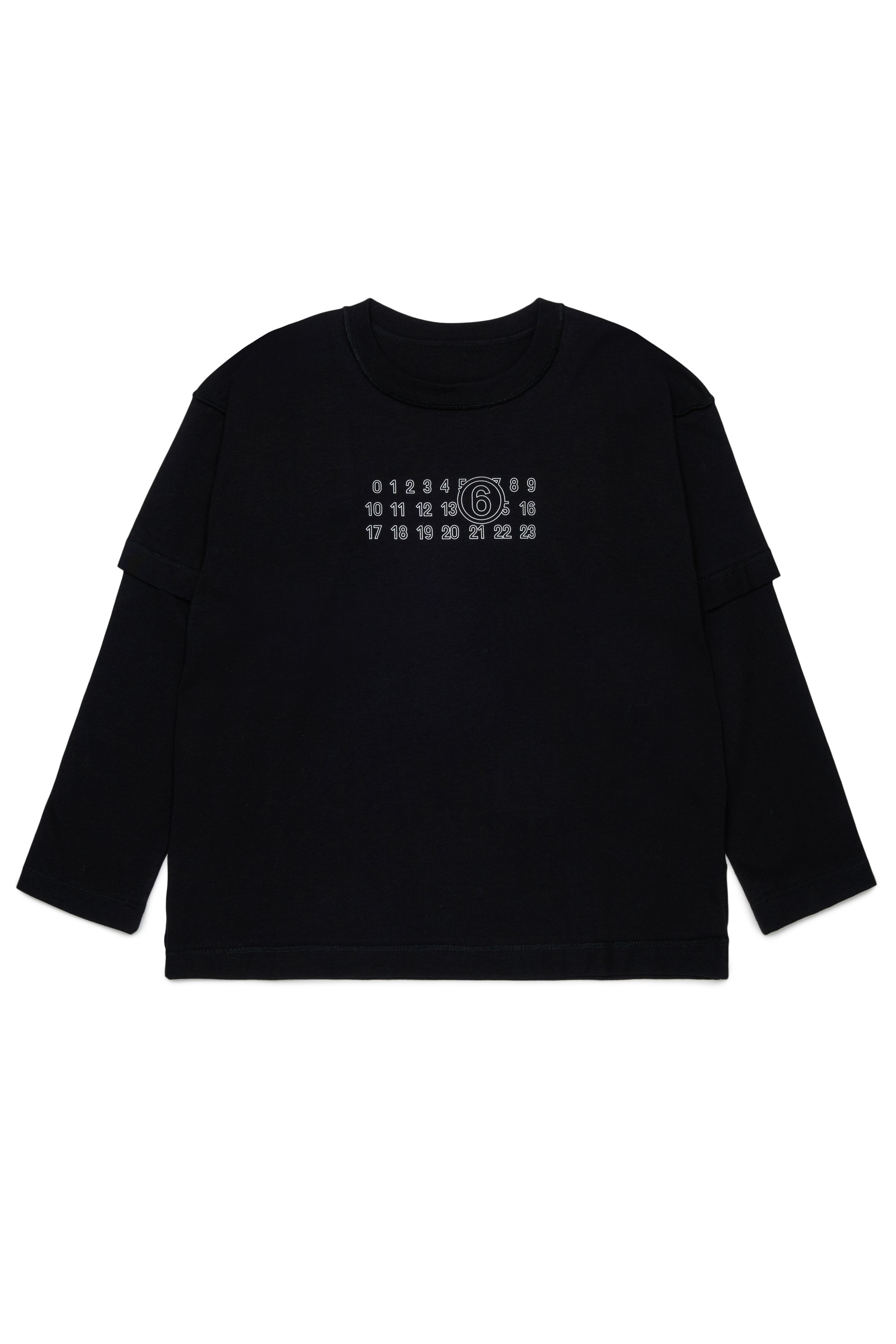 T-shirt Nero M61132MM04I M6900 MM6 MAISON MARGIELA KIDS 