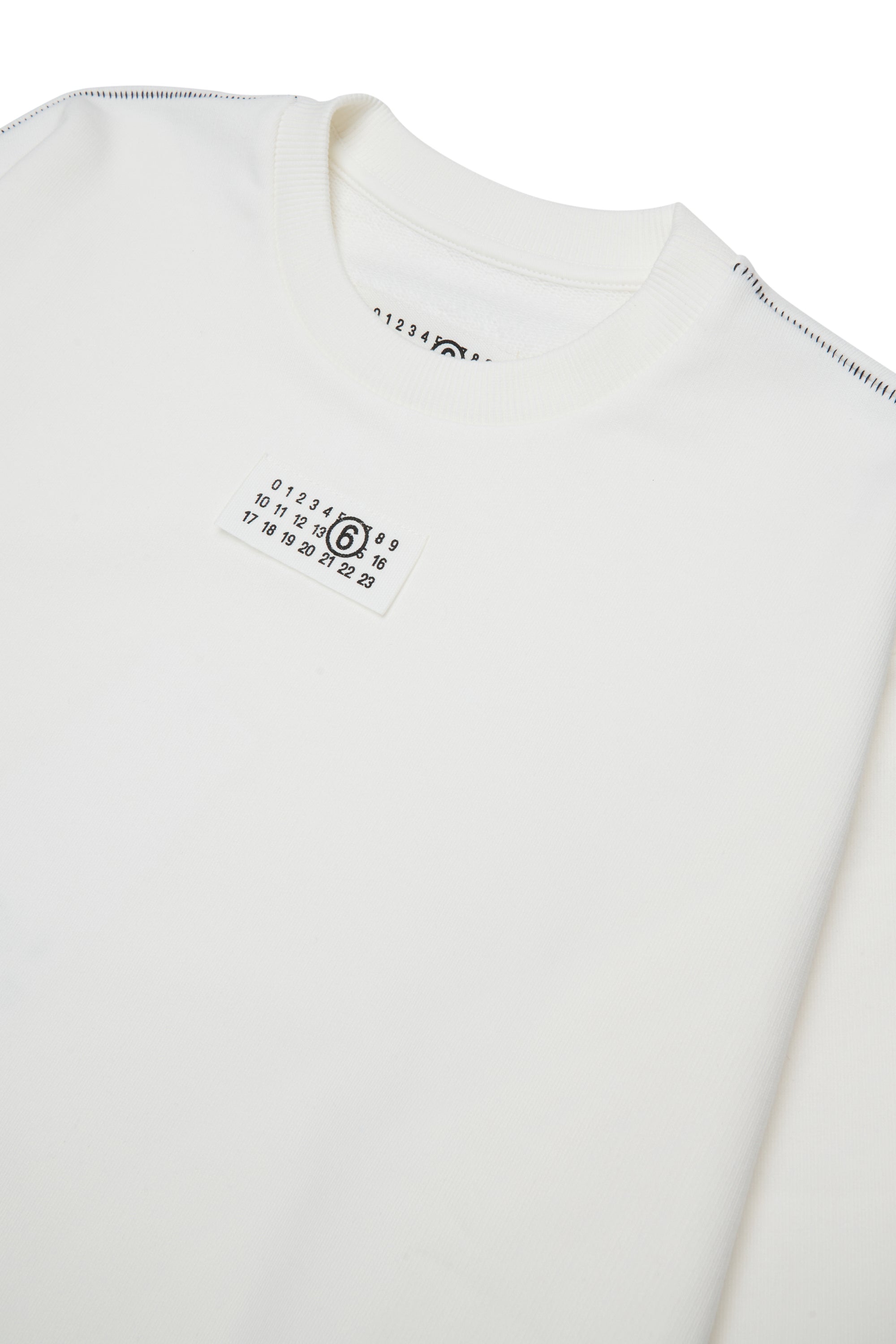 Felpa Natural White M61160MM04H M6102 MM6 MAISON MARGIELA KIDS 