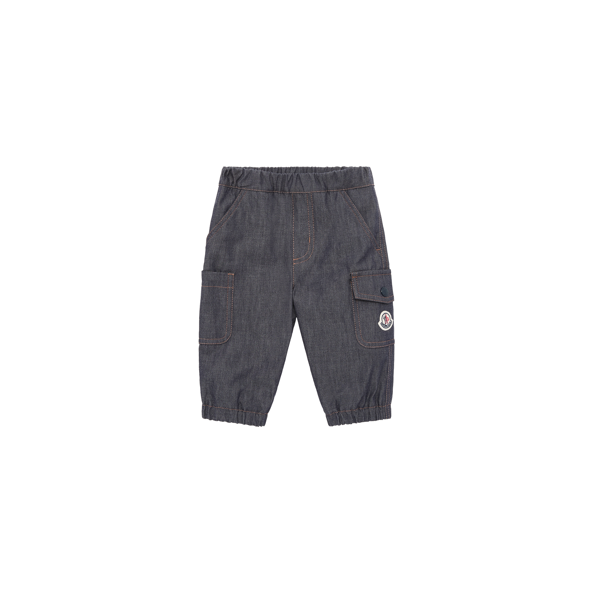 Trousers Blue denim L29512A00002599LQ 77A MONCLER KIDS 