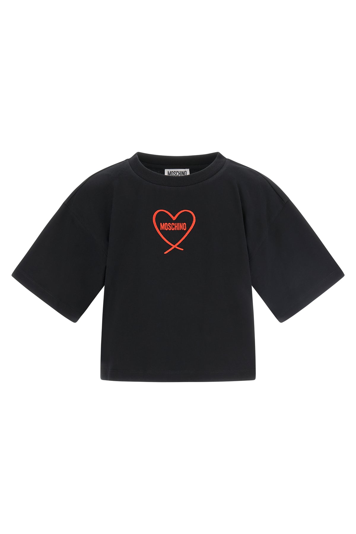 Maglia m/c Nero/black HDM078LAA10 60100 MOSCHINO KIDS 
