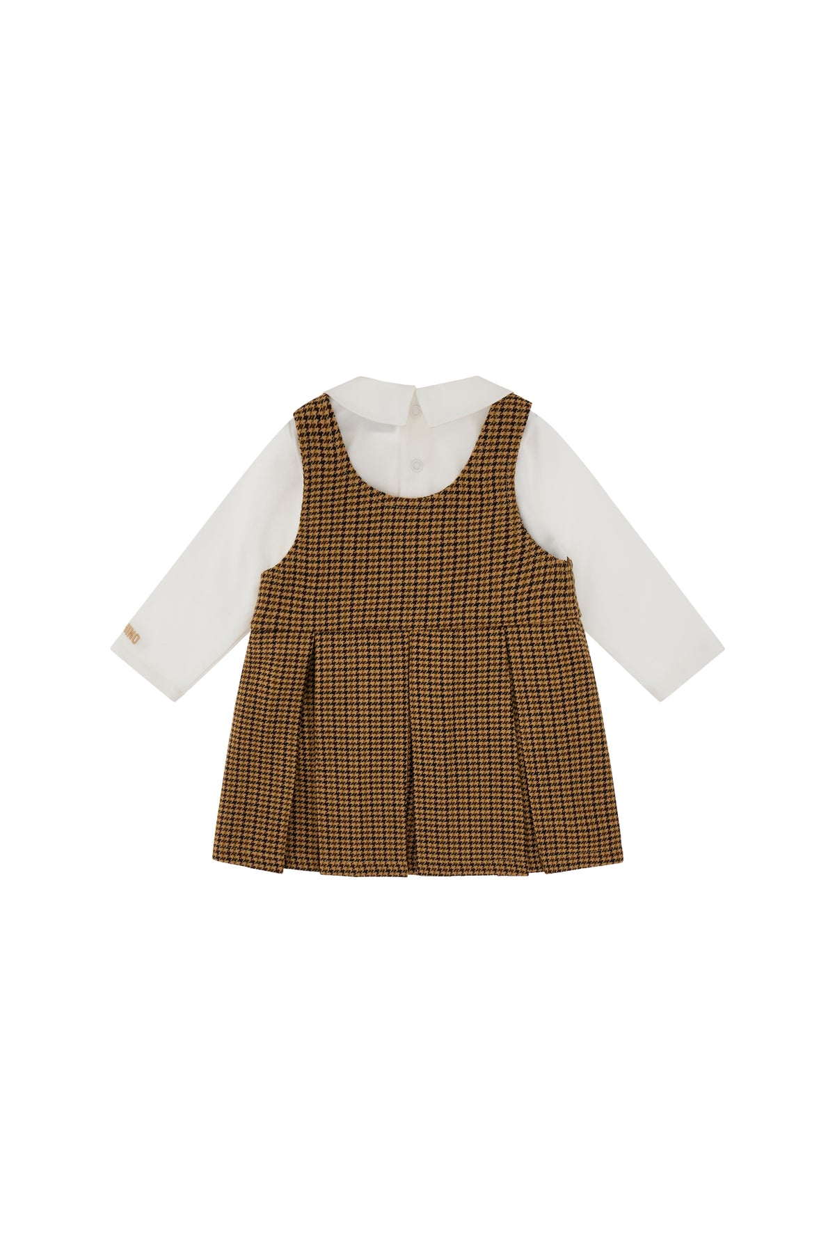 Blusa m/l + abito in lana Beige/brown MDK03NLZE11 86805 MOSCHINO KIDS 