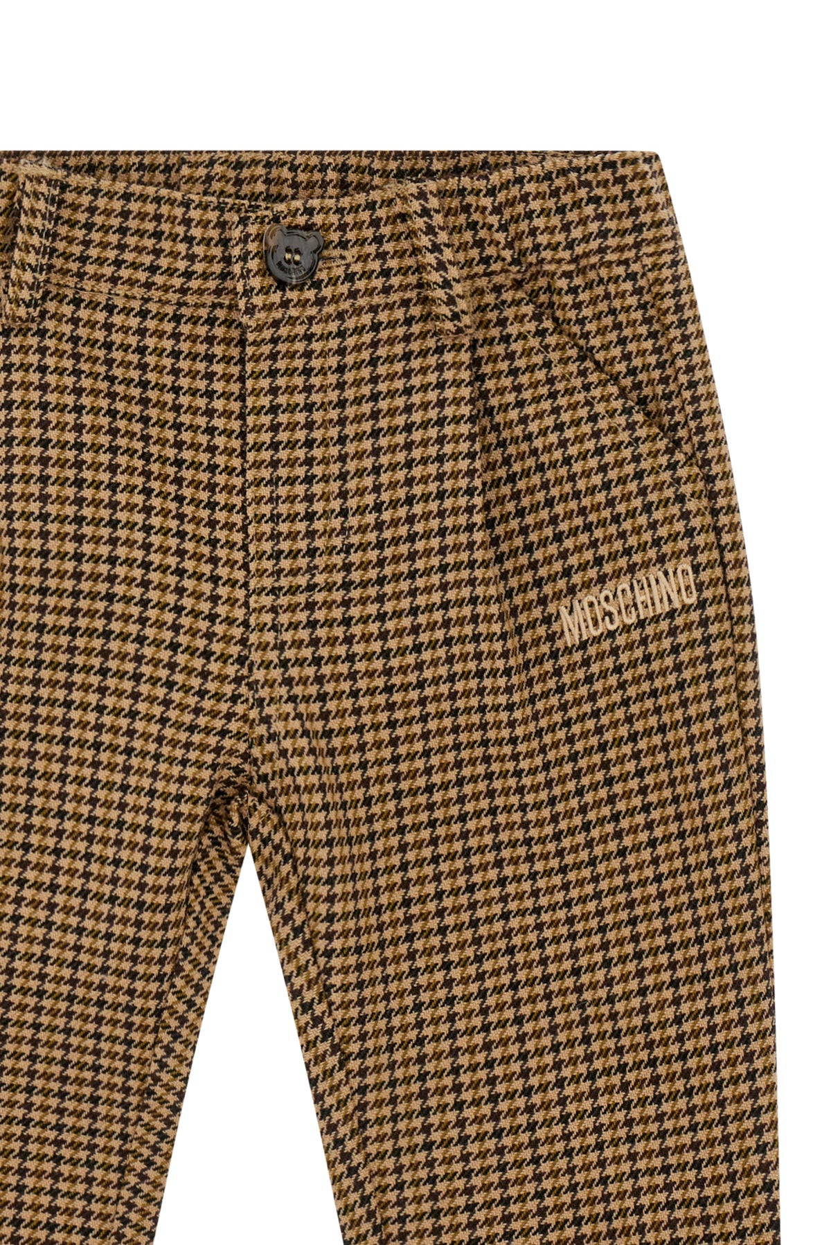 Pantalone lungo in lana Beige/brown MUP061LZE11 86805 MOSCHINO KIDS 