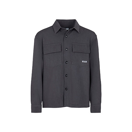 Cool Wool Over Shirt Boy Grigio mel. scuro F6MSJBSI299 104 MSGM KIDS 