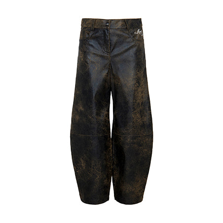Eco Leather Pants Girl Nero F6MSJGPA111 110 MSGM KIDS 