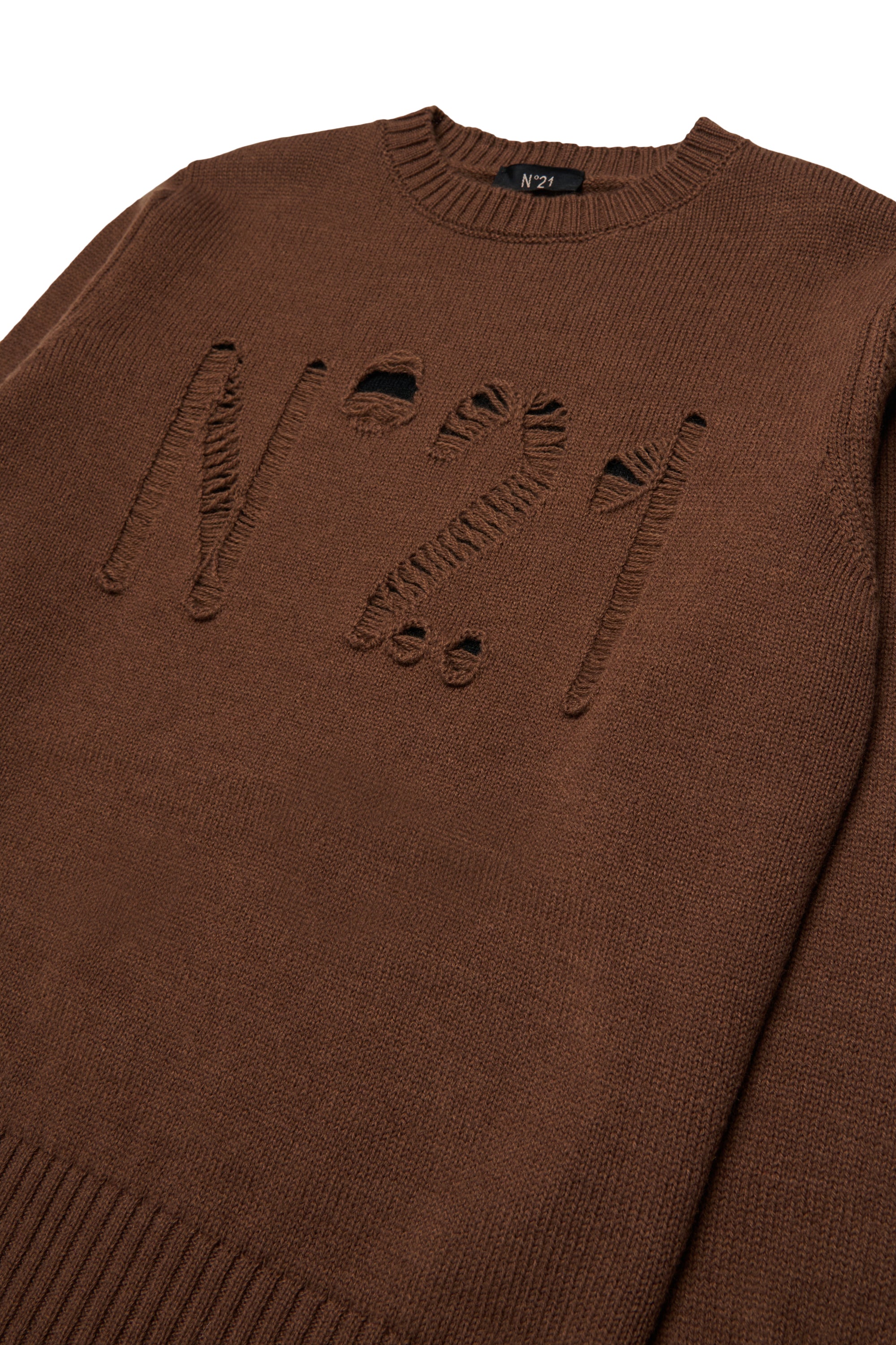 Maglione in Lana Chocolate Brown N210DDN0547 0N721 N21 KIDS 