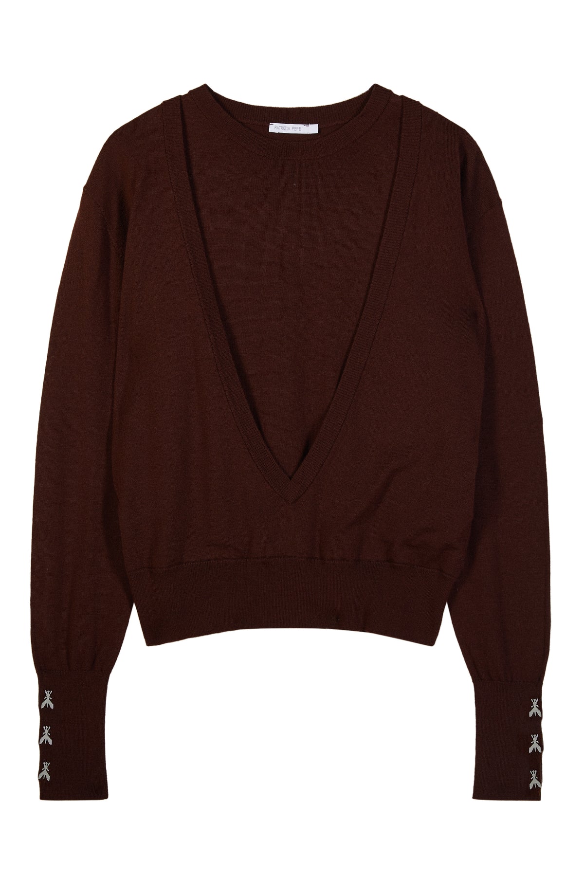 Maglia Wood Brown 8K0426KM36 B887 PATRIZIA PEPE 