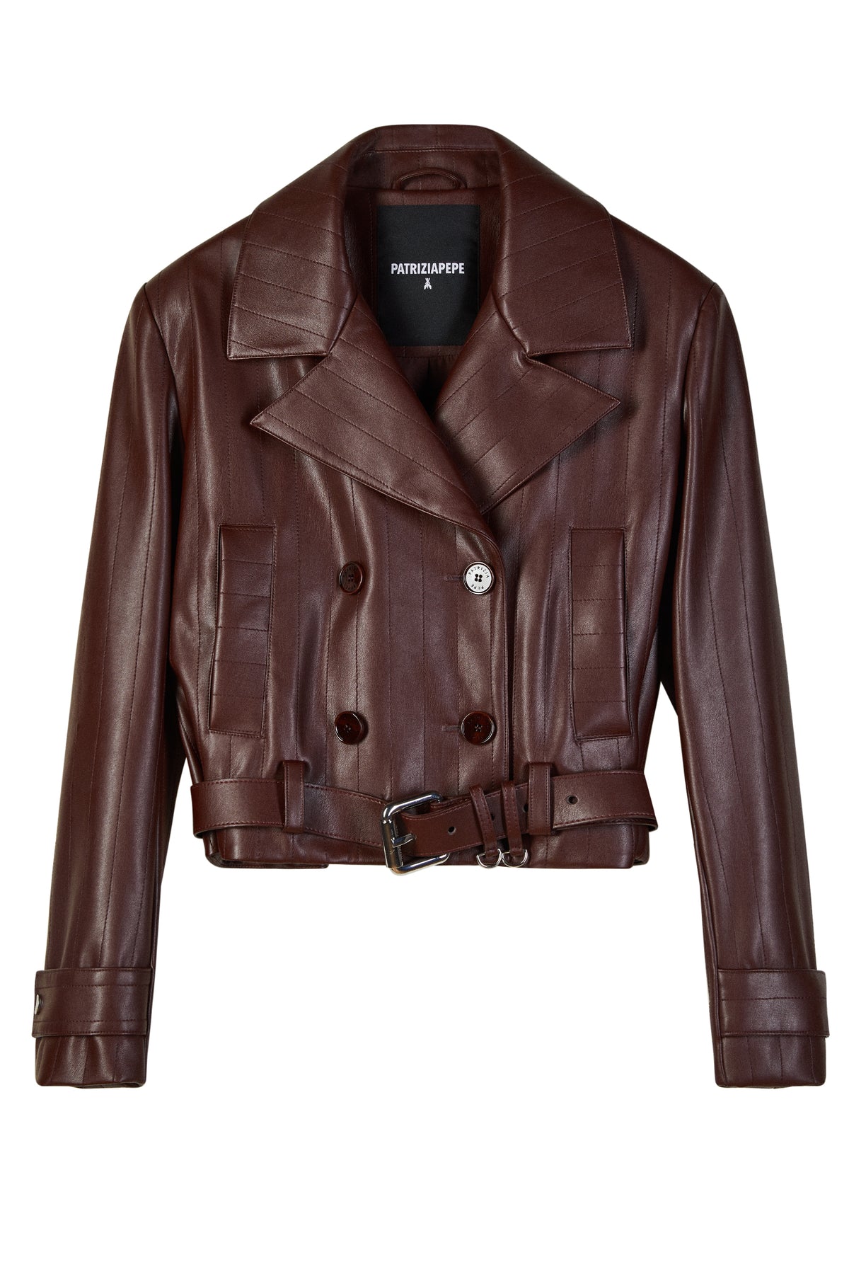 Giubbotto WOOD BROWN 8O0142E0004 B887 PATRIZIA PEPE 