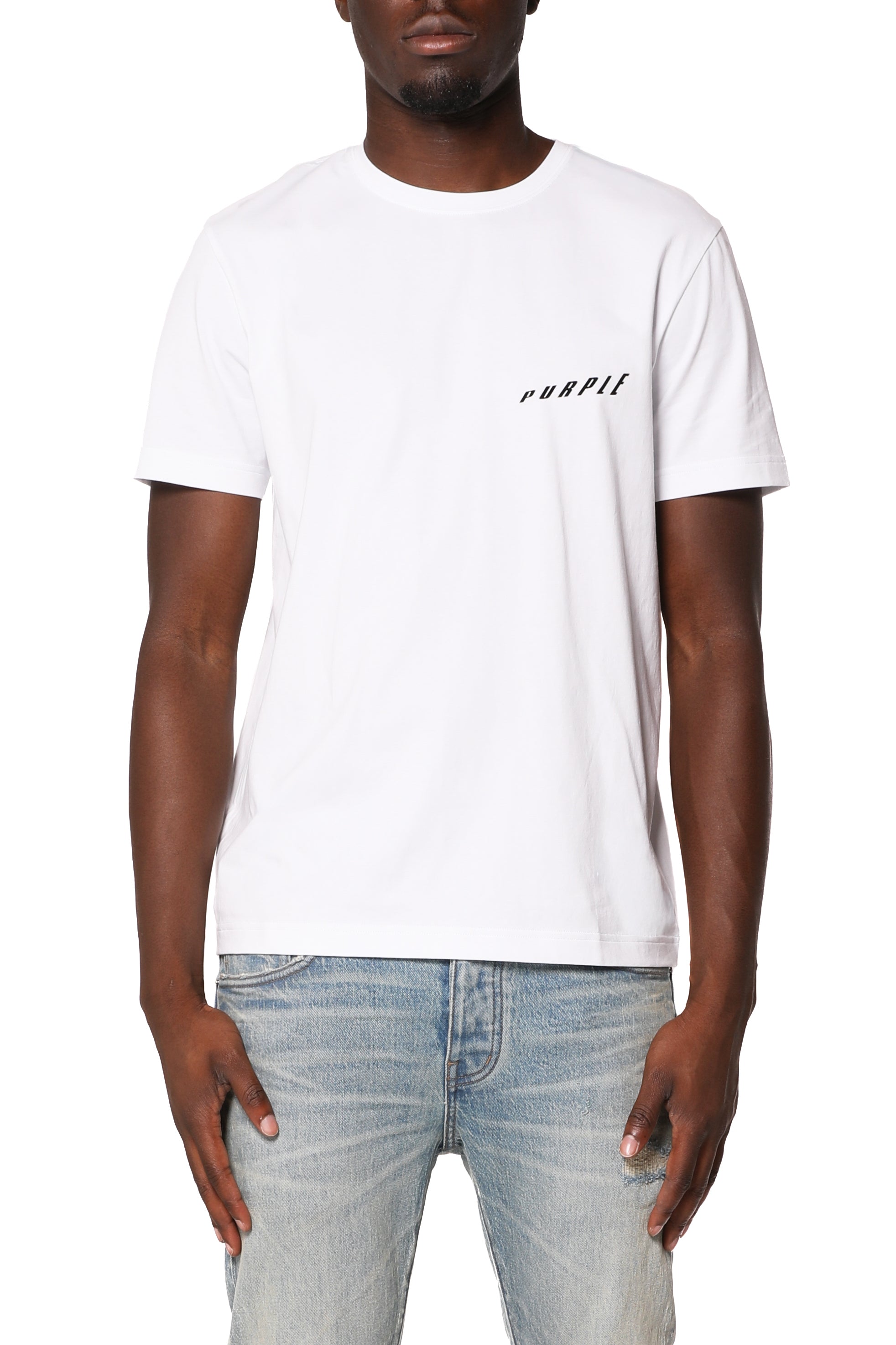 Clean Jersey Ss Tee White P109CJWF326 WHITE PURPLE BRAND 