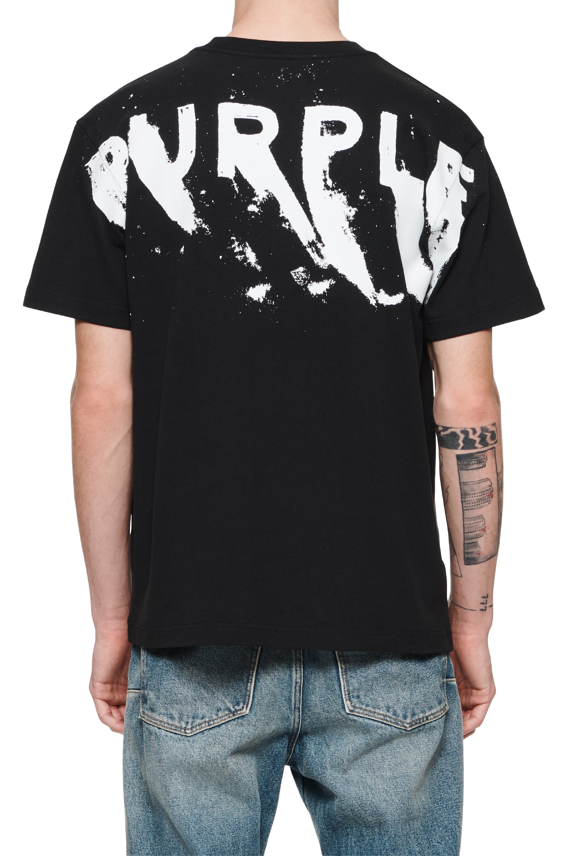Heavy Jersey Ss Tee Black P117HJBB423 BLACK PURPLE BRAND 