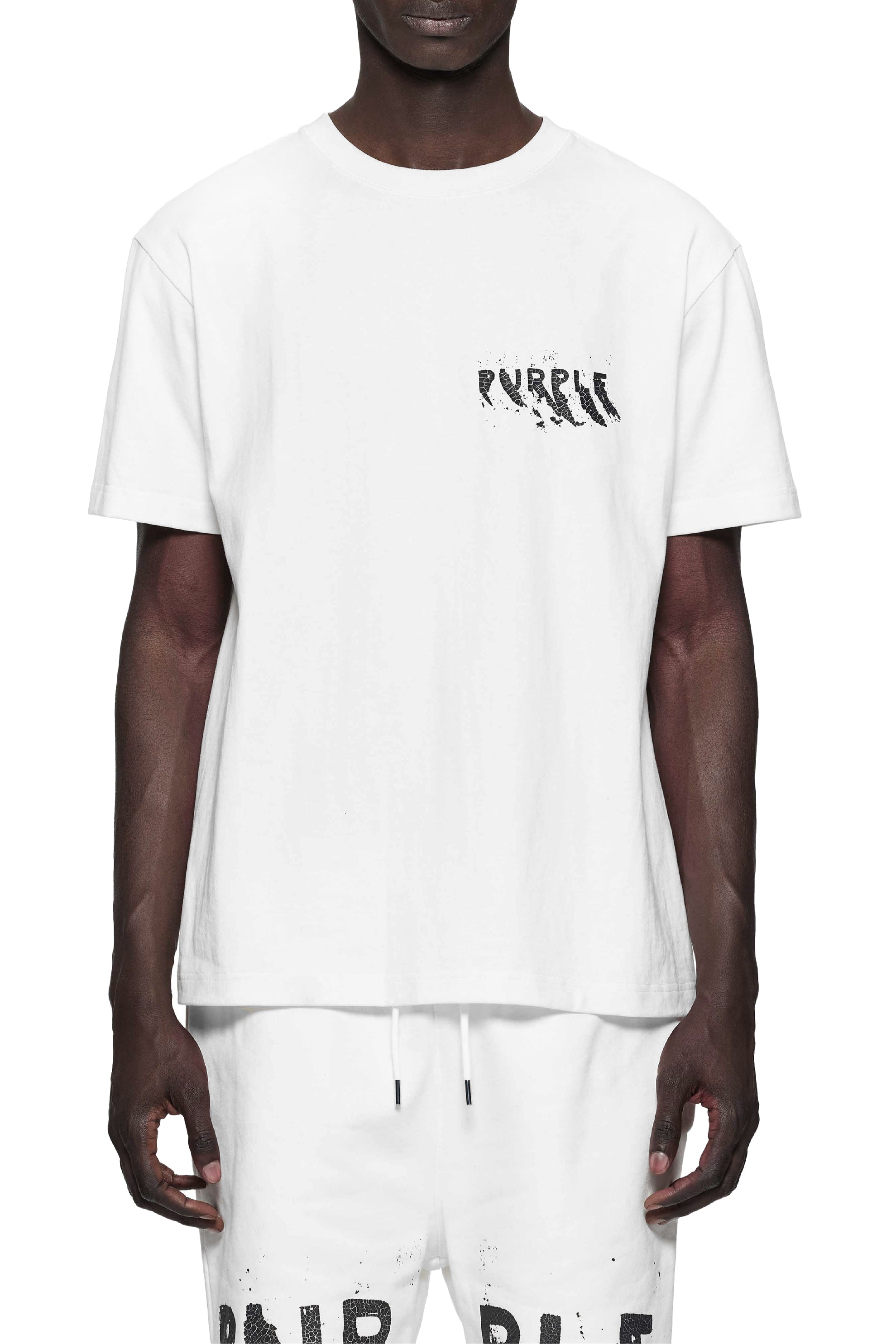 Hwt Jersey Ss Tee White P117HJCM823 WHITE PURPLE BRAND 