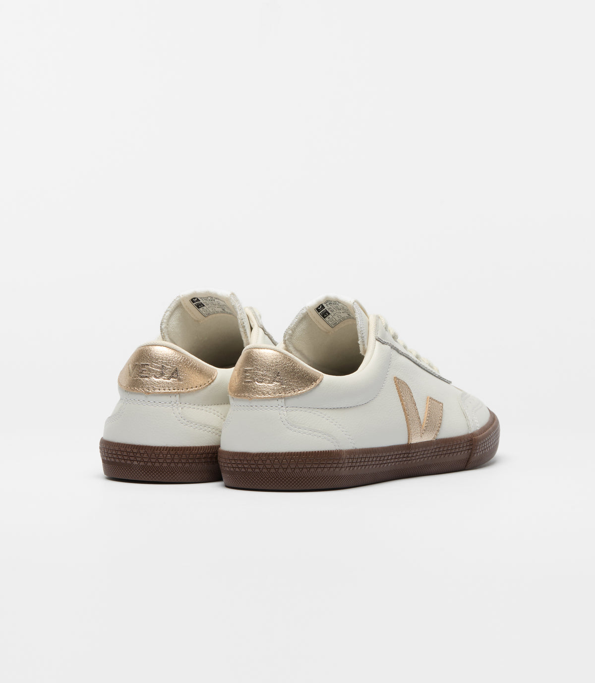 Volley O.T. Leather White_Platine_Bark VO2021413 WHITEPLATINEBARK VEJA 