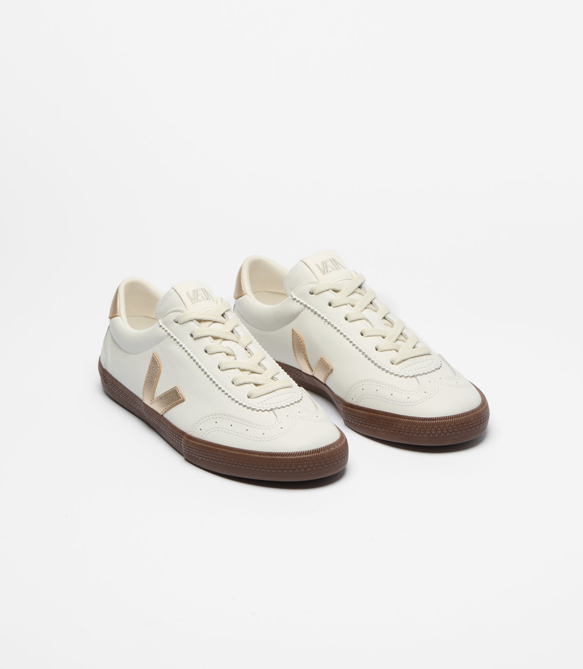Volley O.T. Leather White_Platine_Bark VO2021413 WHITEPLATINEBARK VEJA 