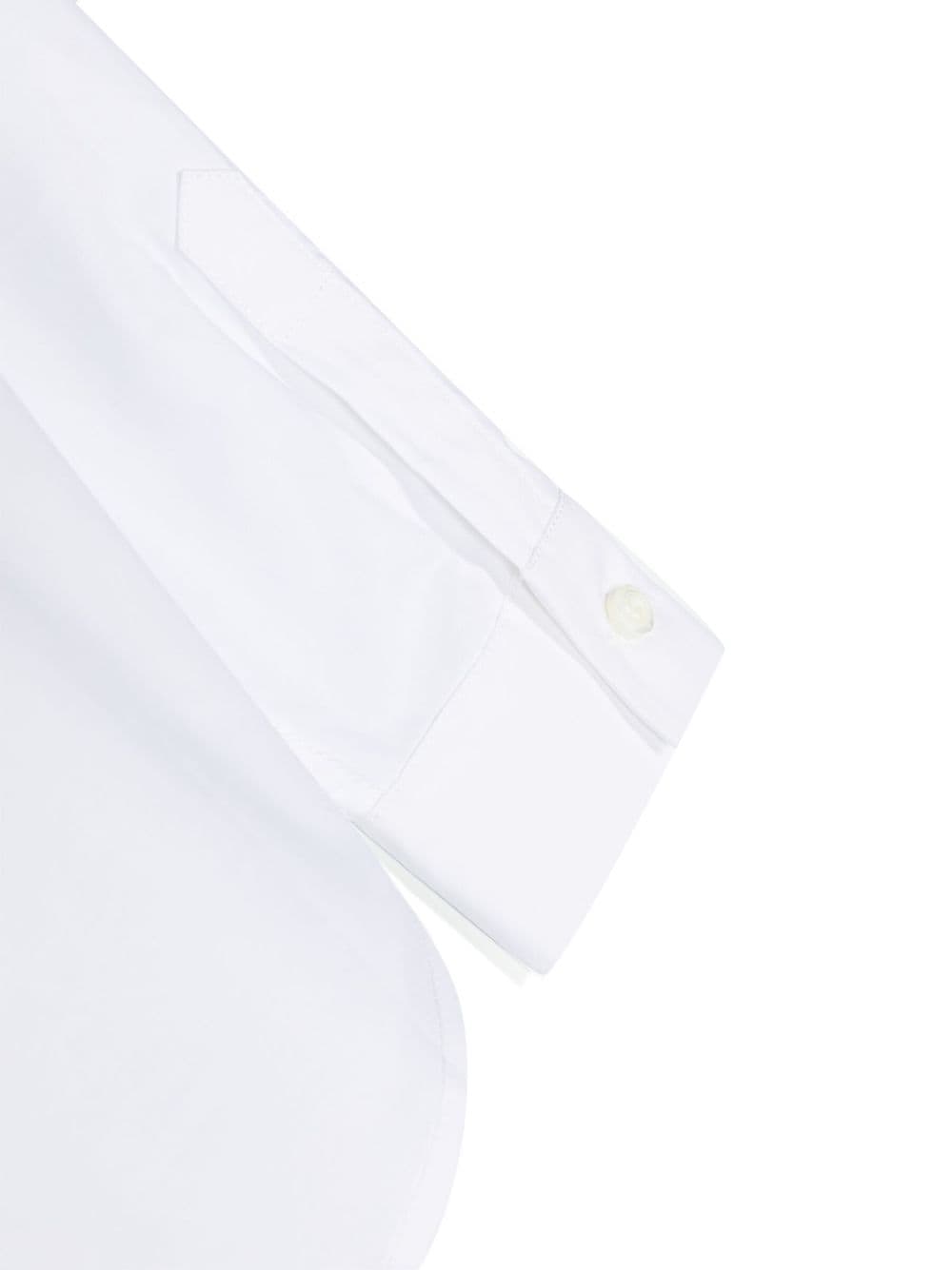 Camicia bianca basic con mini logo vita bambin