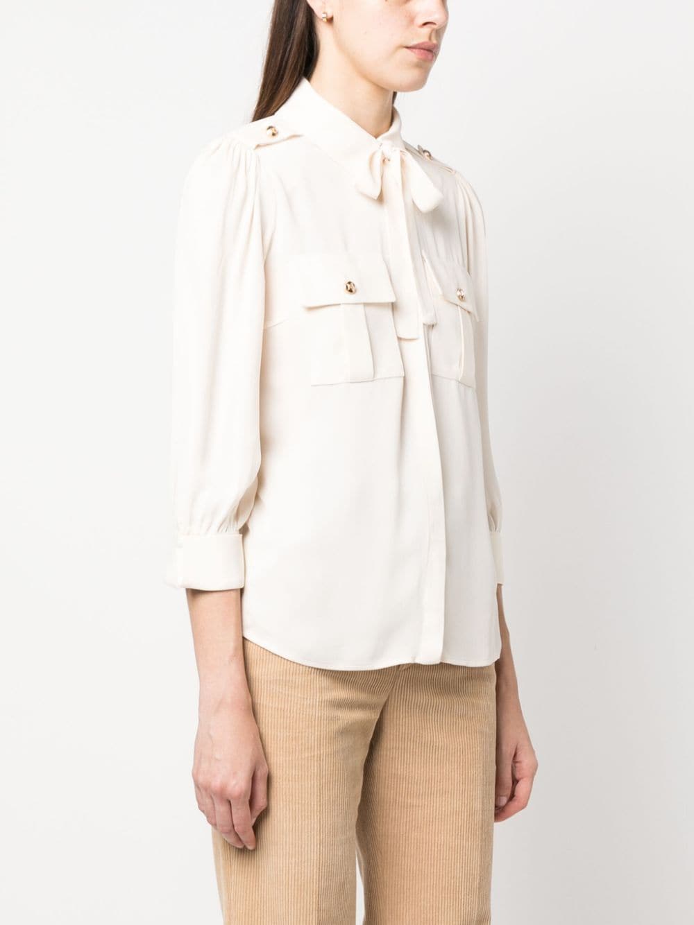 Viscose shirt with scarf