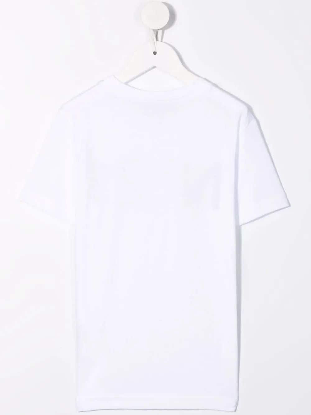 T-shirt bianca basic logo stampa