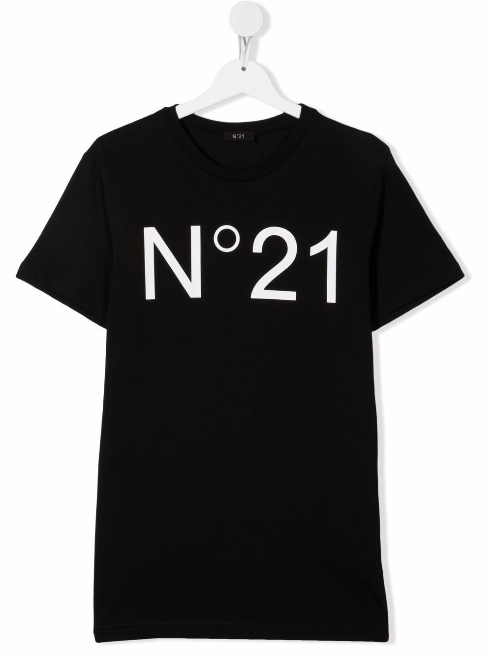 T-shirt nera basic logo stampa