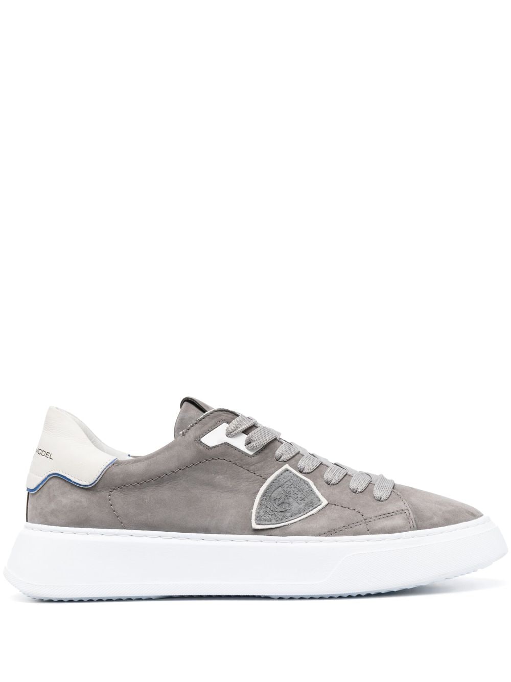 Men's Gray Leather Sneakers