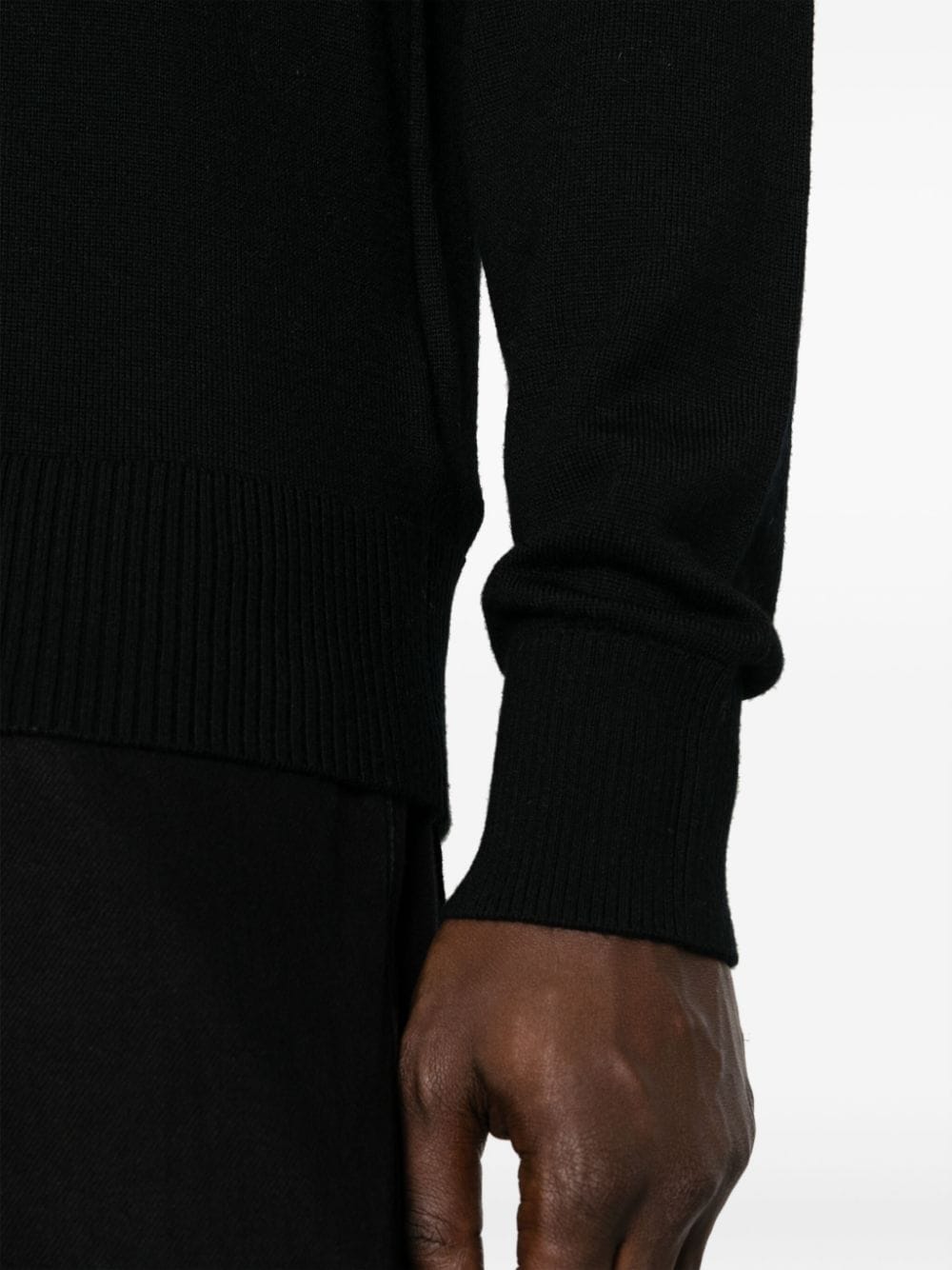 Men's Black Wool Sweater