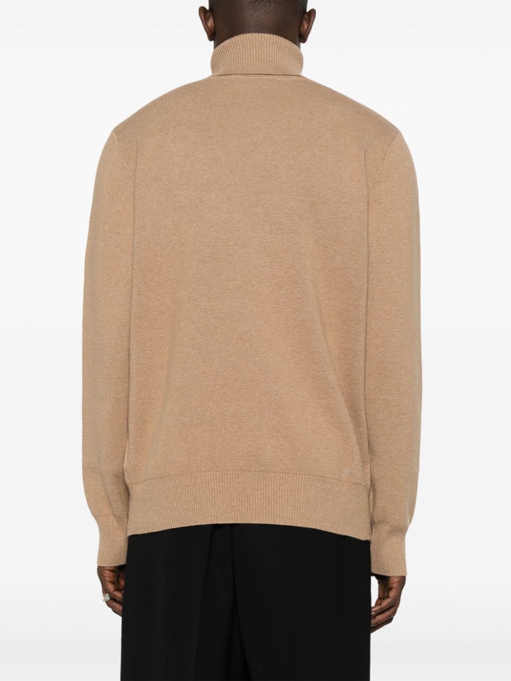 Men's Camel Cotton Sweater