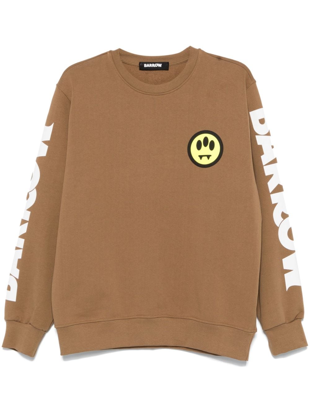 Brown sweatshirt with logo sleeves