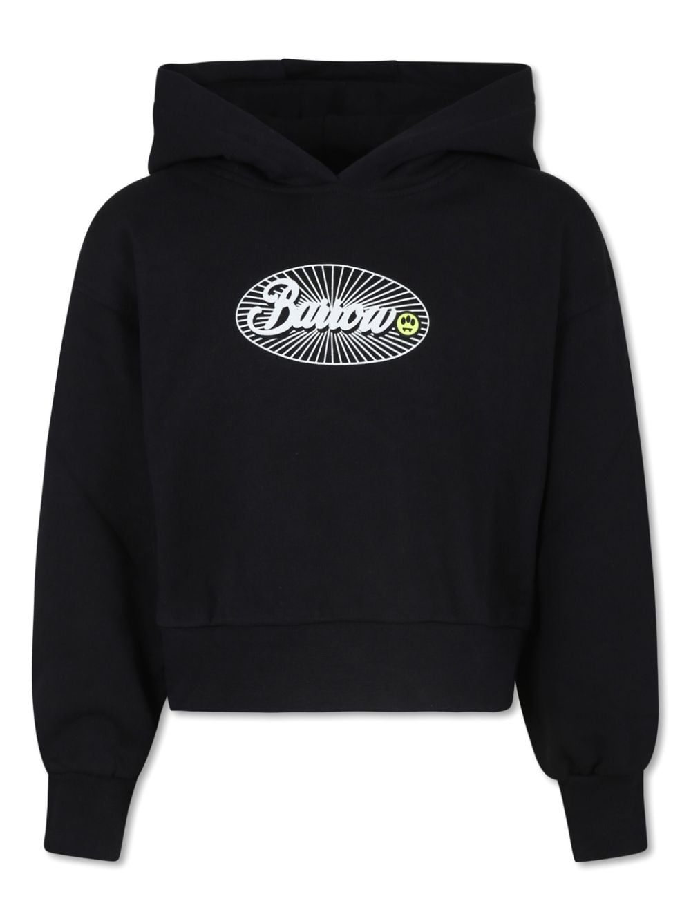 Black sweatshirt with rhinestone back logo