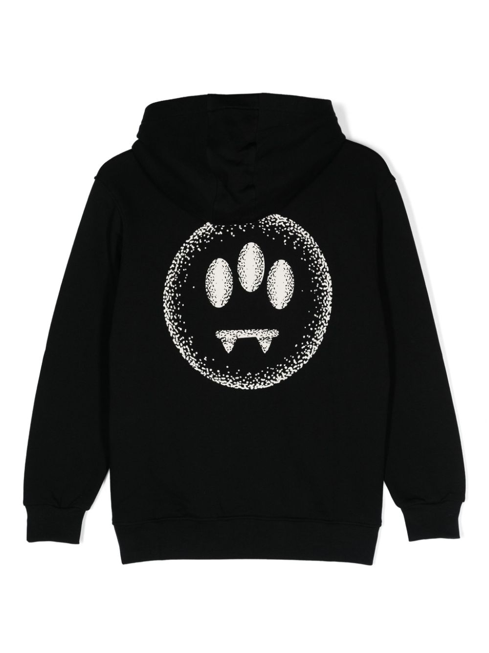 Black sweatshirt with retro smiley print