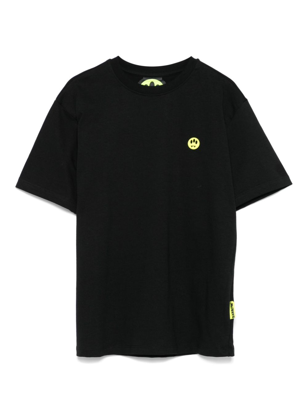 T-shirt nera mini smile petto