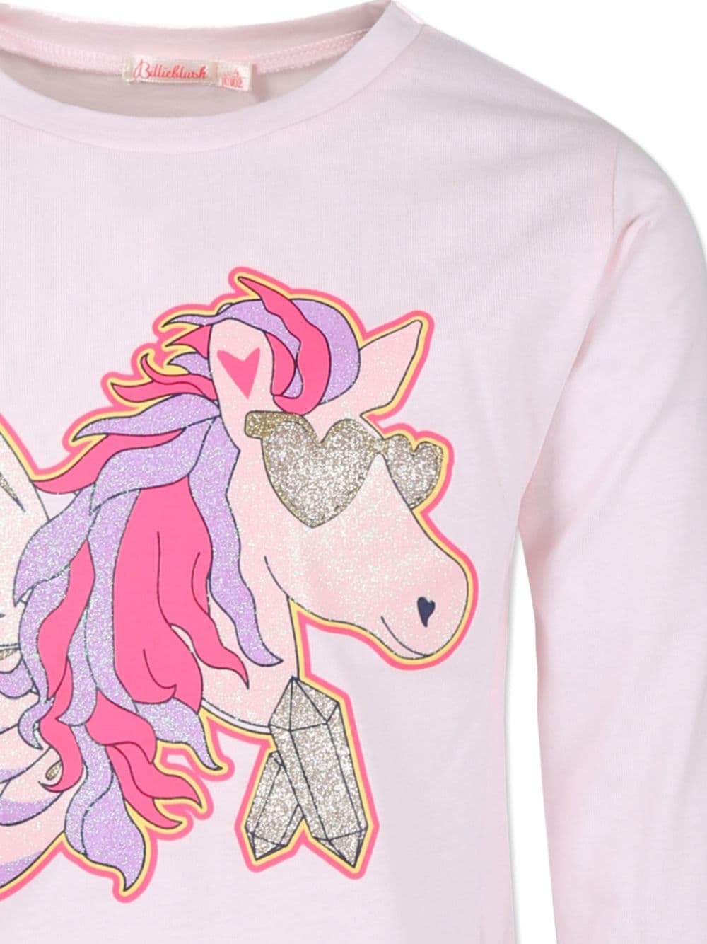 Maglia rosa unicorno con paillettes